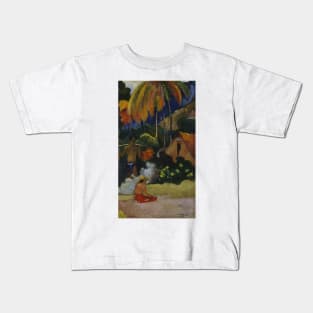 Landscape in Tahiti (Mahana Maa) by Paul Gauguin Kids T-Shirt